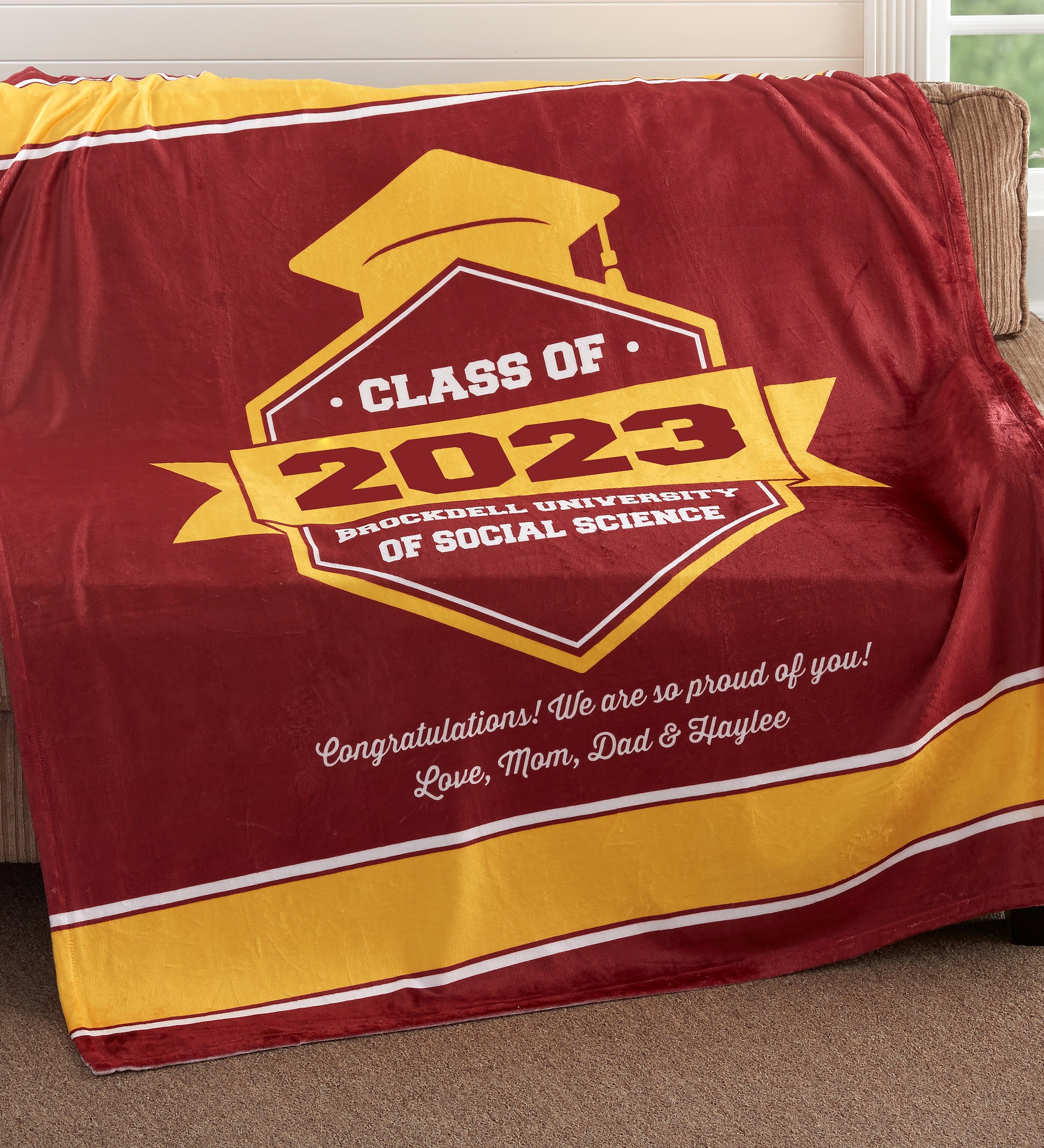 Class Of Personalized Graduation Blanket